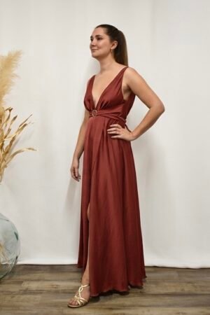 Ambre – Robe de témoin et demoiselle d’honneur en satin
