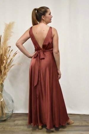 Ambre – Robe de témoin et demoiselle d’honneur en satin