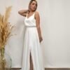 Tenue de mariage civil composé d'un haut à bretelles et d'une jupe