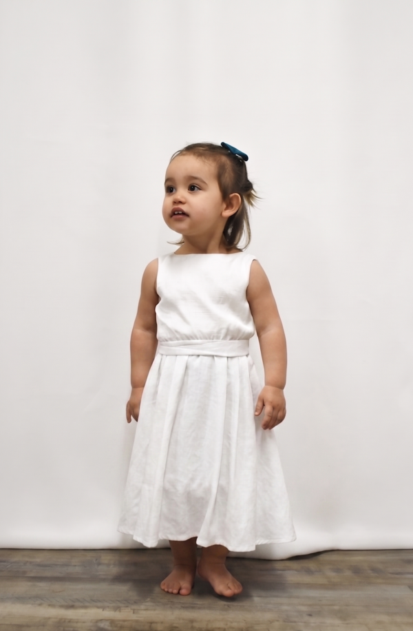 Lyna robe fille blanc Ivoire