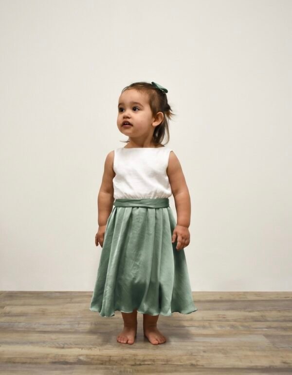 Robe fille cérémonie - Lyna vert pastel